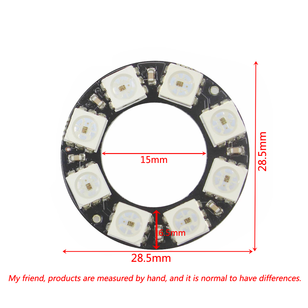 RGB LED Ring Light 8 Bits WS28 - đánh giá và giá Home Automation Diy Kit