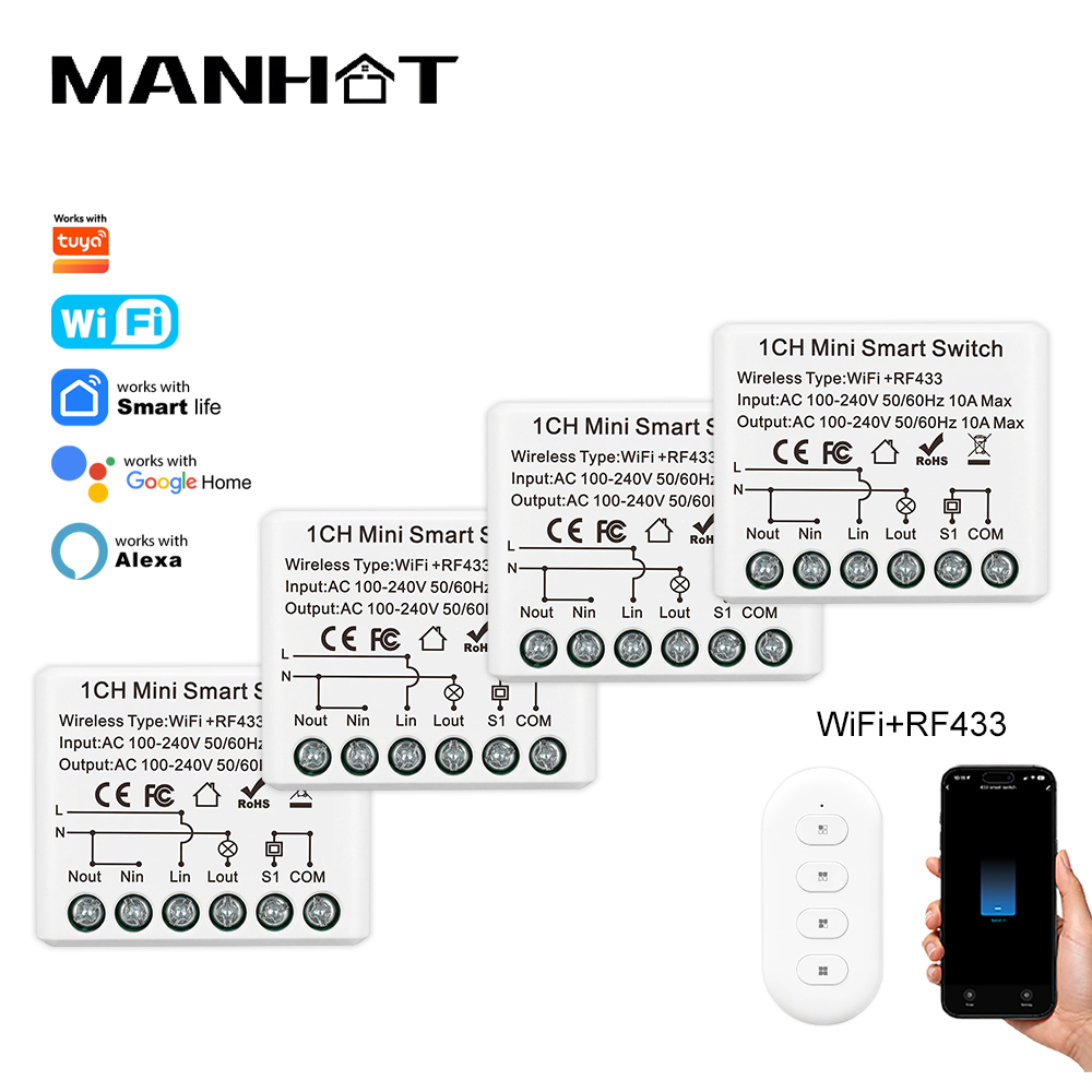 10A Mini WIFI Smart Switch RF4 - đánh giá và giá Home Automation Technology